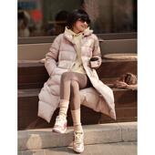 系列米灰色加厚保暖御寒长款 ise 时髦被子 宽松羽绒服p2441268