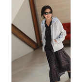 Chic ise Sporty 系列浅灰色连帽百搭拉链卫衣外套K2530210