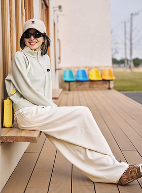 ise“Chill 通勤”系列清新奶油莱姆绿立领刺绣外套K2510207