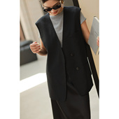 ise 百搭大V领马甲背心P2530008 系列羊毛复古法式 Daily Luxury