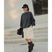 Luxury ise Daily 系列重磅面料宽松廓形圆领套头卫衣K2541008