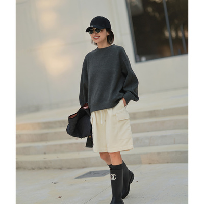 ise“Daily Luxury”系列重磅面料宽松廓形圆领套头卫衣K2541008