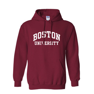 Boston University波士顿大学卫衣套头连帽加绒加厚外套情侣班服