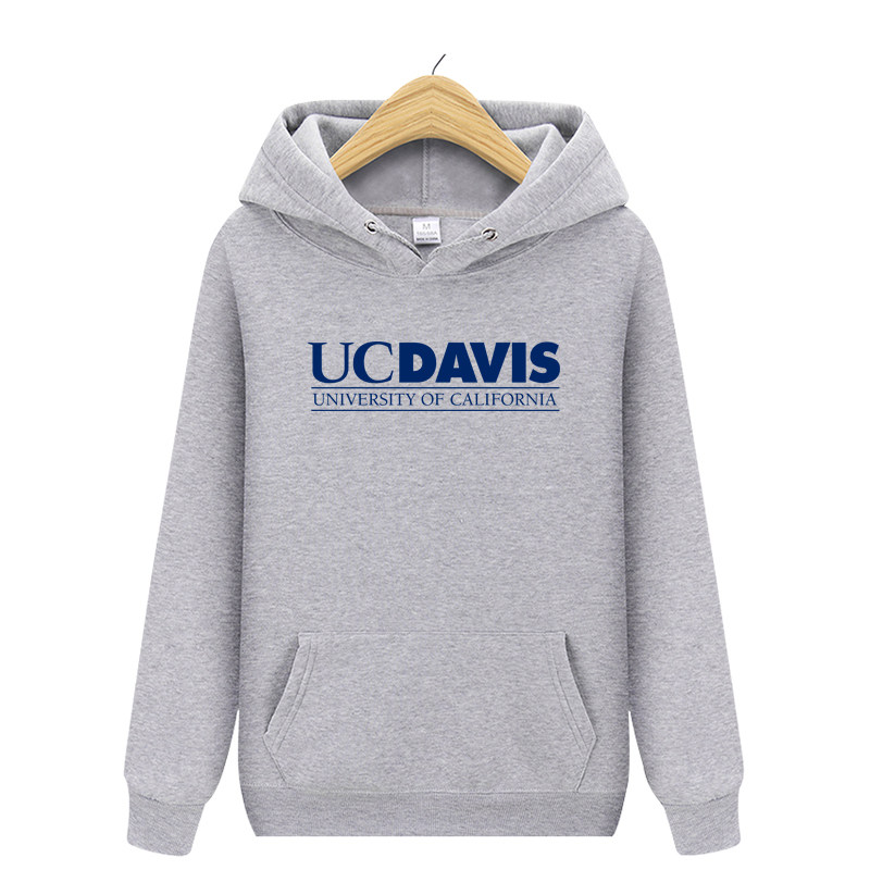 uc davis加利福尼亚大学戴维斯分校校服青少年学生冬季圆领卫衣