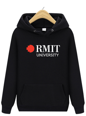 RMIT 墨尔本皇家理工大学校服纪念品冬季加绒加厚外套连帽衫卫衣
