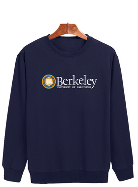 Berkeley加州大学伯克利分校卫衣套头圆领秋冬季加绒加厚学生班服