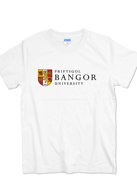 Bangor英国班戈大学短袖T恤男女夏季纯棉圆领纪念衫学生班服上衣