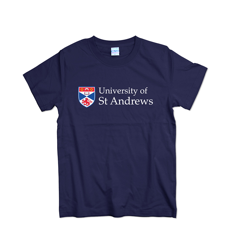 St Andrews英国圣安德鲁斯大学校服T恤青少年夏季纯棉印花班服T恤