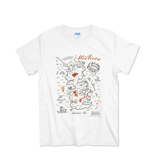 欧美风夏季新款权力的游戏维斯特洛地图短袖T恤男女宽松百搭上衣