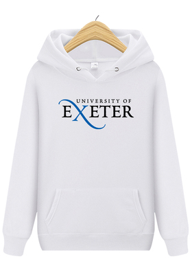 Exeter 英国埃克塞特大学卫衣秋冬季加绒加厚青少年学生连帽外套