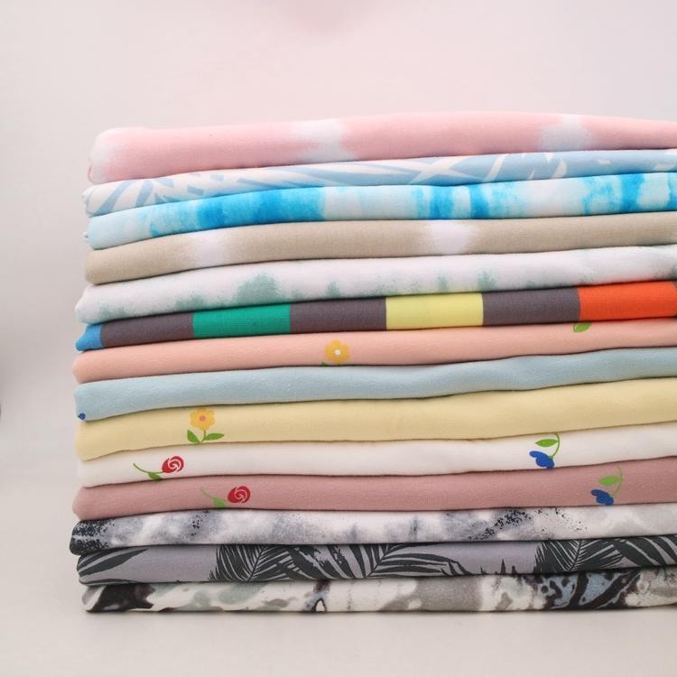 软糯纯棉针织布料印花春秋卫衣裤外套连衣裙运动休闲服装睡衣毛圈