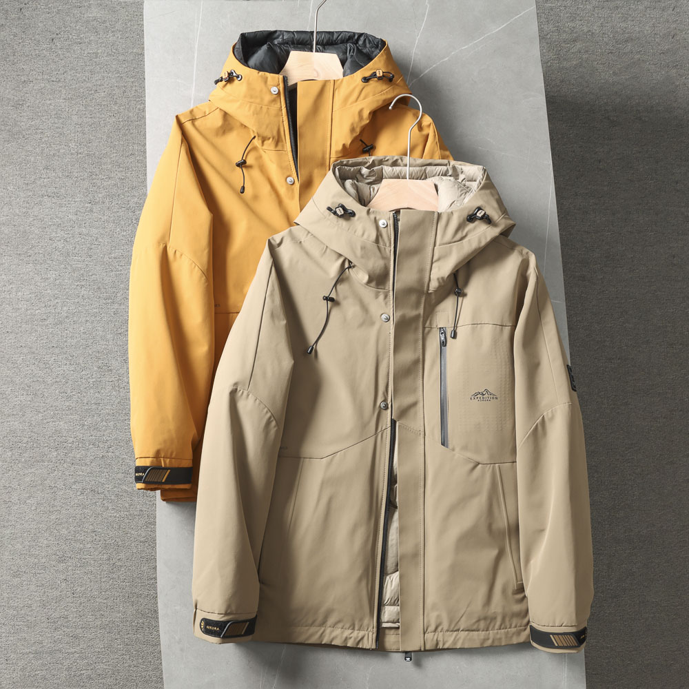 90鹅绒+脱卸内胆！品牌撤柜冬装户外防水保暖鹅绒服冲锋衣羽绒服