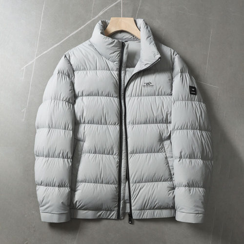 高蓬松90鹅绒+轻盈保暖！品牌撤柜冬装男立领鹅绒外套休闲羽绒服