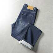 水洗复古 长裤 品牌撤柜男士 休闲裤 百搭舒适直筒牛仔裤 弹力柔软