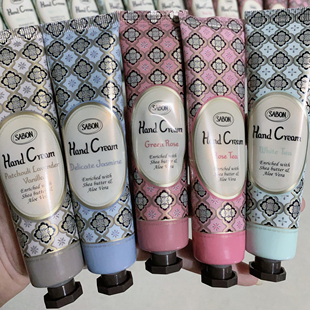 韩国免税店 sabon 护手霜绿玫瑰白茶茉莉玫瑰茶便携装小支 30g
