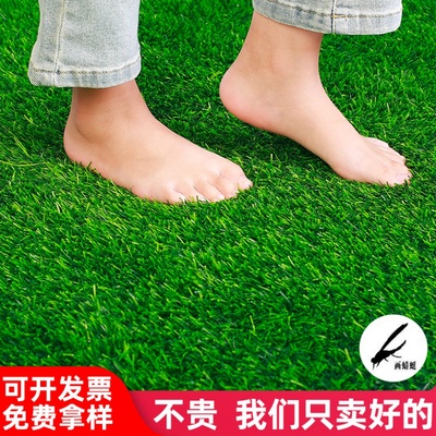 仿真草坪假皮人工造绿地毯垫铺垫足球场装饰消音塑料网格围挡免填