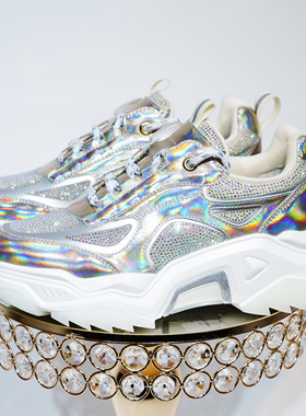 皇冠专柜正品Roberta诺贝达女鞋RL09103拼色舒适时尚休闲老爹鞋