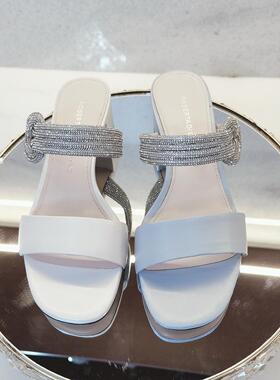 皇冠专柜正品Roberta诺贝达女鞋RM07245鞋夏季新款水钻饰扣凉鞋