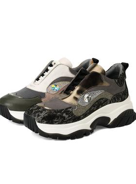 皇冠专柜正品Roberta诺贝达女鞋RS08005时尚拼色系带休闲鞋