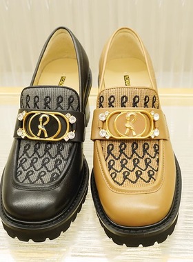 皇冠专柜正品Roberta诺贝达女鞋RL237101秋款奢华水钻平底乐福鞋