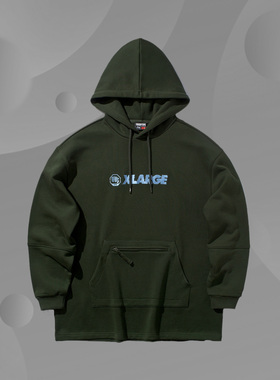 李宁正品反伍BADFIVExXLARGE联名款男子宽松套头连帽卫衣AWEP029