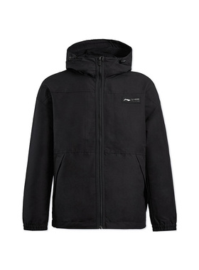 Lining/李宁正品健身系列男子简约舒适防泼水运动连帽外套AFDT929