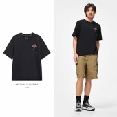 休闲宽松短袖 Lining 系列男女同款 运动时尚 T恤AHST627 李宁正品