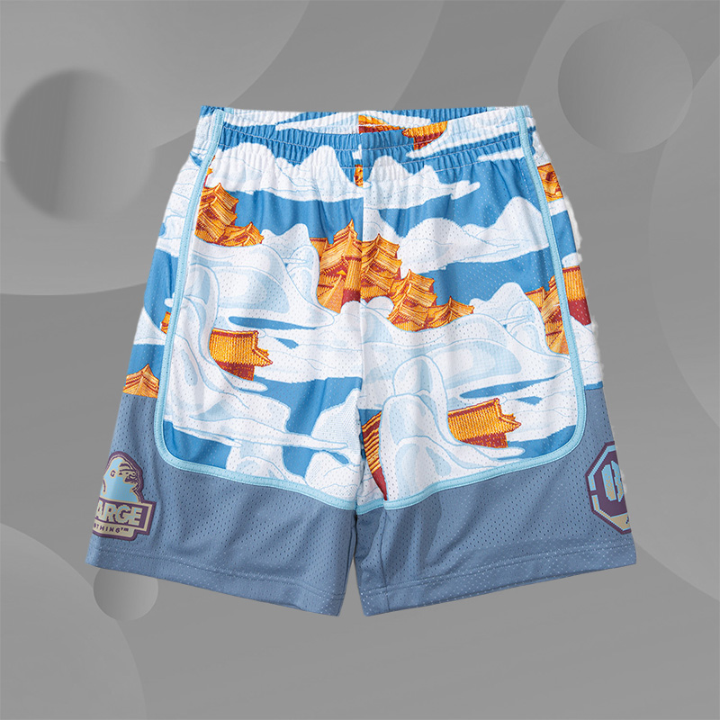 中国李宁BAD5 XLARGE联名款男士透气篮球短裤休闲五分裤AAPP443