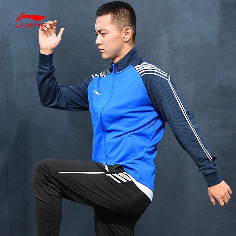 李宁正品秋季新款男子休闲运动舒适百搭男子足球服AWDR599