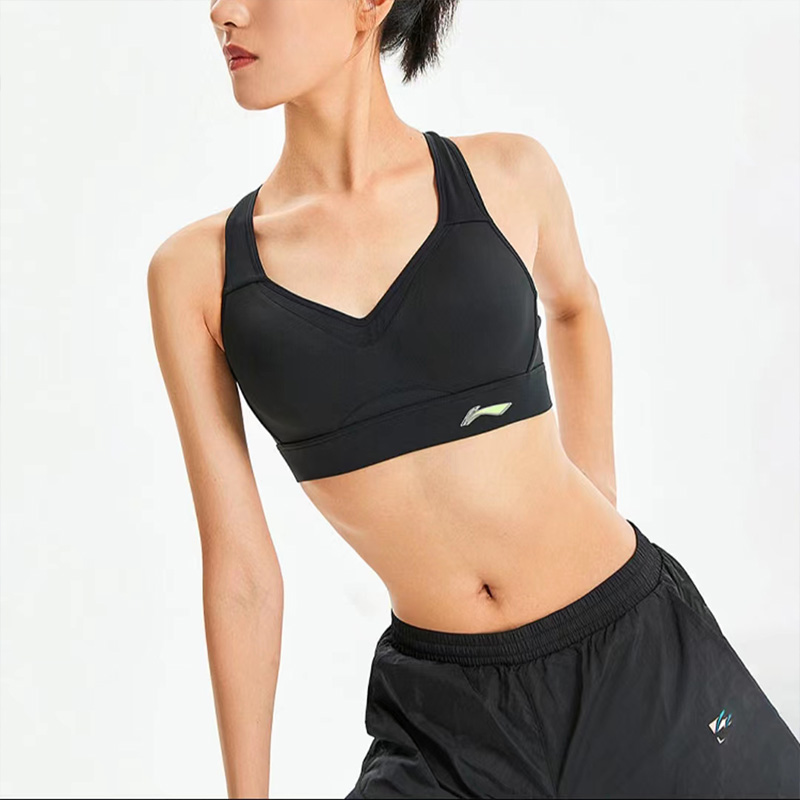 李宁运动内衣女士新款跑步系列高度支撑弹力紧身运动服AUBQ108