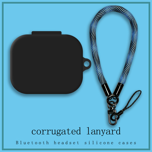 适用真我budsair7pro保护套Buds Air7 Pro蓝牙耳机保护壳air7pro硅胶防摔软壳连体式纯色腕带挂绳男女耳机套