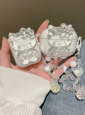 日韩蝴蝶结小猫适用漫步者花再zerobuds保护套Zero Buds蓝牙耳机保护壳z1plus硅胶防摔软壳卡通透明耳机套盒