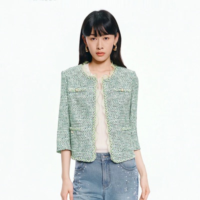 夏季新款百搭短款轻薄香风外套