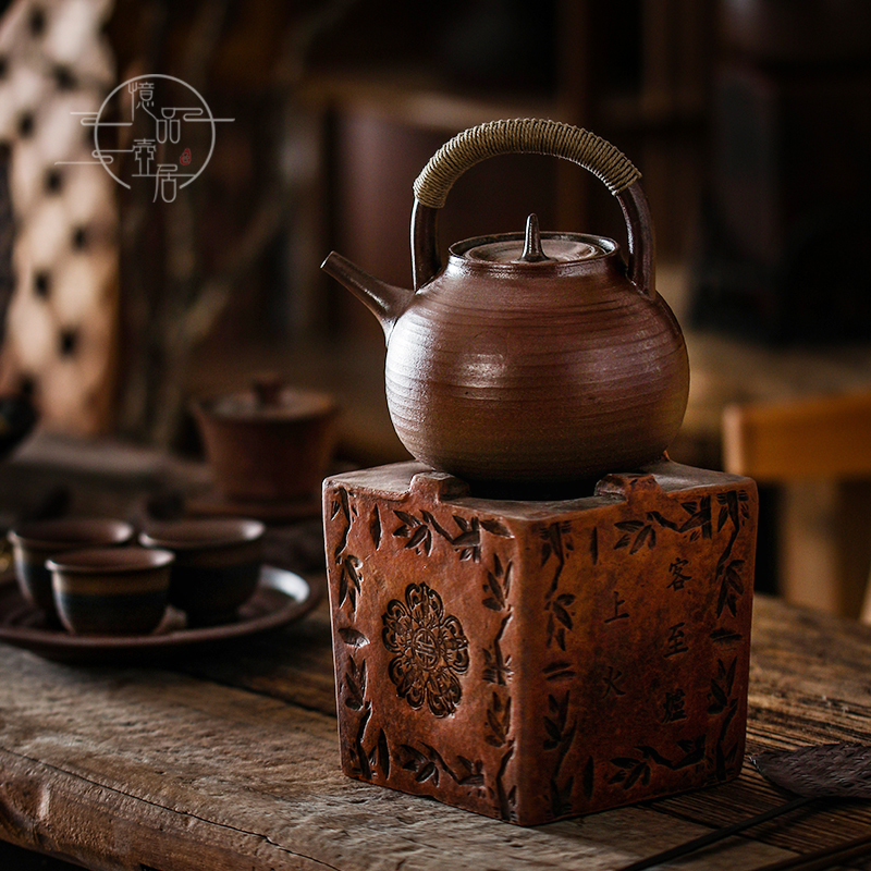 柴烧老岩泥纯手工养生烧水泡茶壶