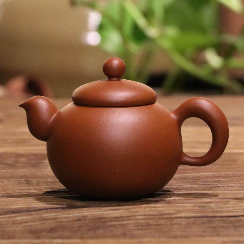 林于凯【小弥勒】潮州原矿朱泥手拉壶工夫泡茶壶日式家用紫砂壶
