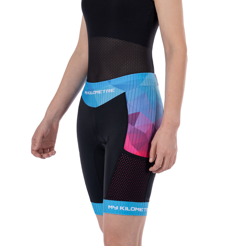 my kilometre 女子铁人三项游泳跑步运动骑行短裤透气分体铁三服