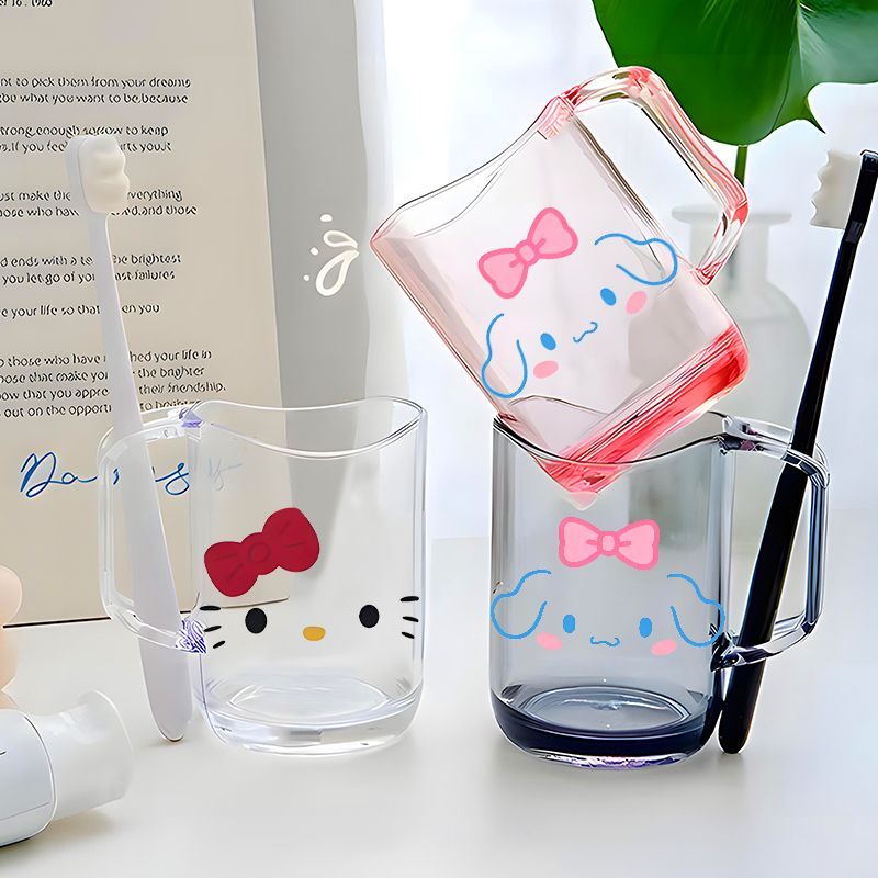 三丽鸥玉桂狗漱口杯刷牙洗漱学生可爱helloKitty透明防水牙刷情侣