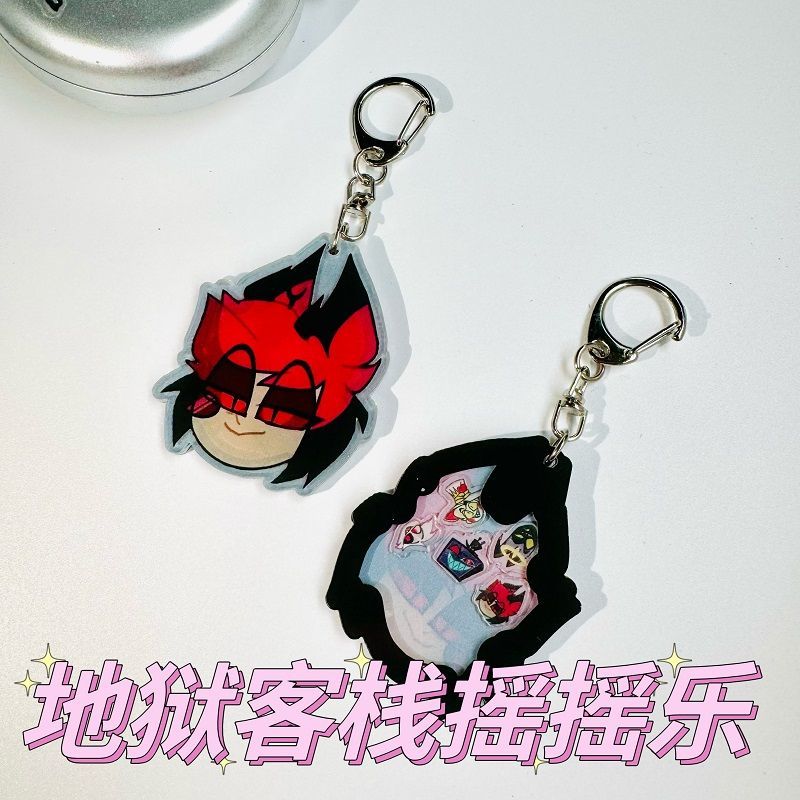 地狱客栈摇摇乐钥匙扣阿拉斯托路西法安吉尔书包饰品挂件学生礼物