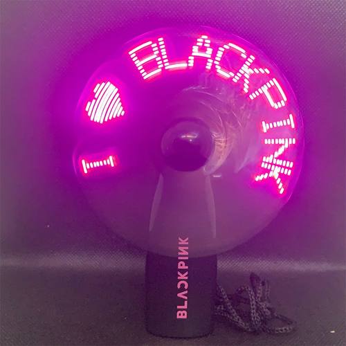 BLACKPINK发光闪字小风扇朴彩英金智秀LISA周边改手持便携学生礼