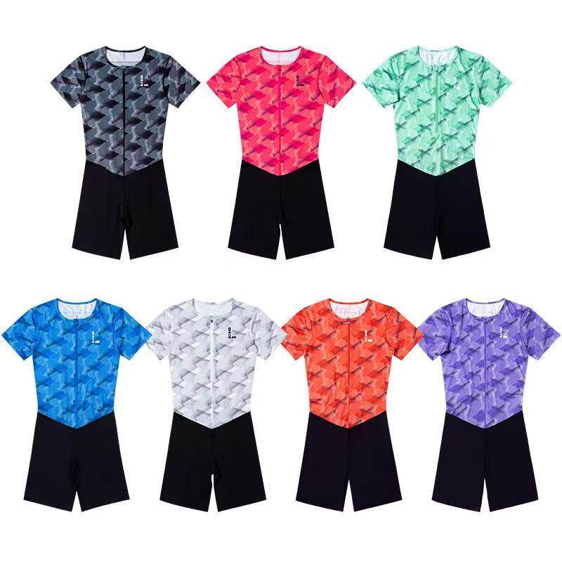 零阻力新款田径紧身连体衣短跑训练比赛体考队服套装男跳远高弹力