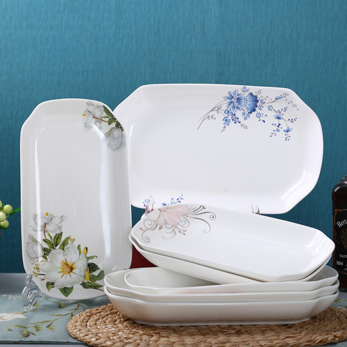 景德镇12英寸新骨瓷太阳岛鱼盘