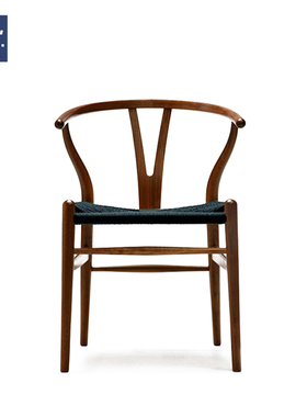 AIVTAI/北欧实木设计师家具wishbone chair Y椅胡桃木叉骨餐椅