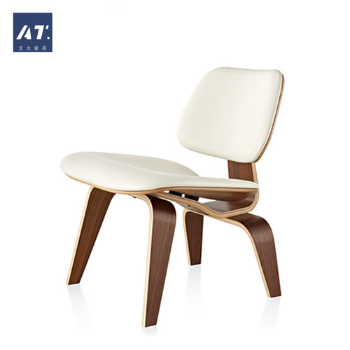AIVTAI/北欧实木设计师家具 eames upholstered lcw弯曲木椅