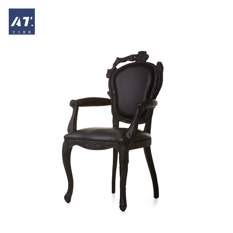 AIVTAI/创意设计师家具 smoke dining armchair真皮进口烟餐椅