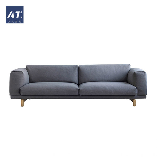 AIVTAI/北欧设计师家具rest 3-seater sofa简约现代真皮沙发