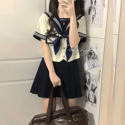 临川高校jk制服学院风基础款水手服日系长短袖原创正版秋冬套