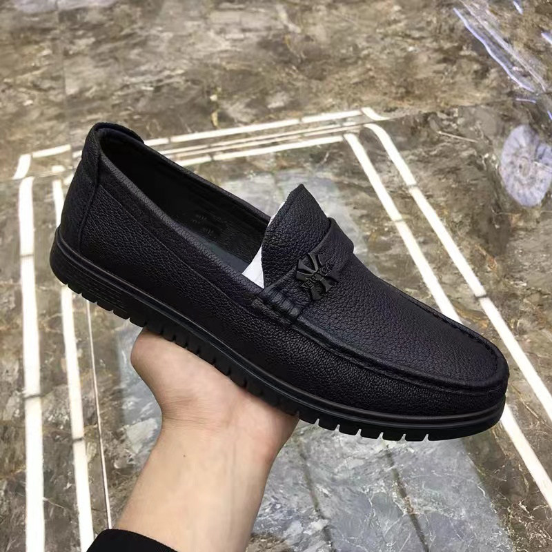 鞋子男新款广州高品质商务休闲豆豆鞋软底软皮轻便舒适开车男皮鞋