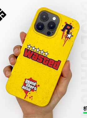 R星GTA手机壳iPhone苹果14pro给他爱游戏周边Wasted五星好市民