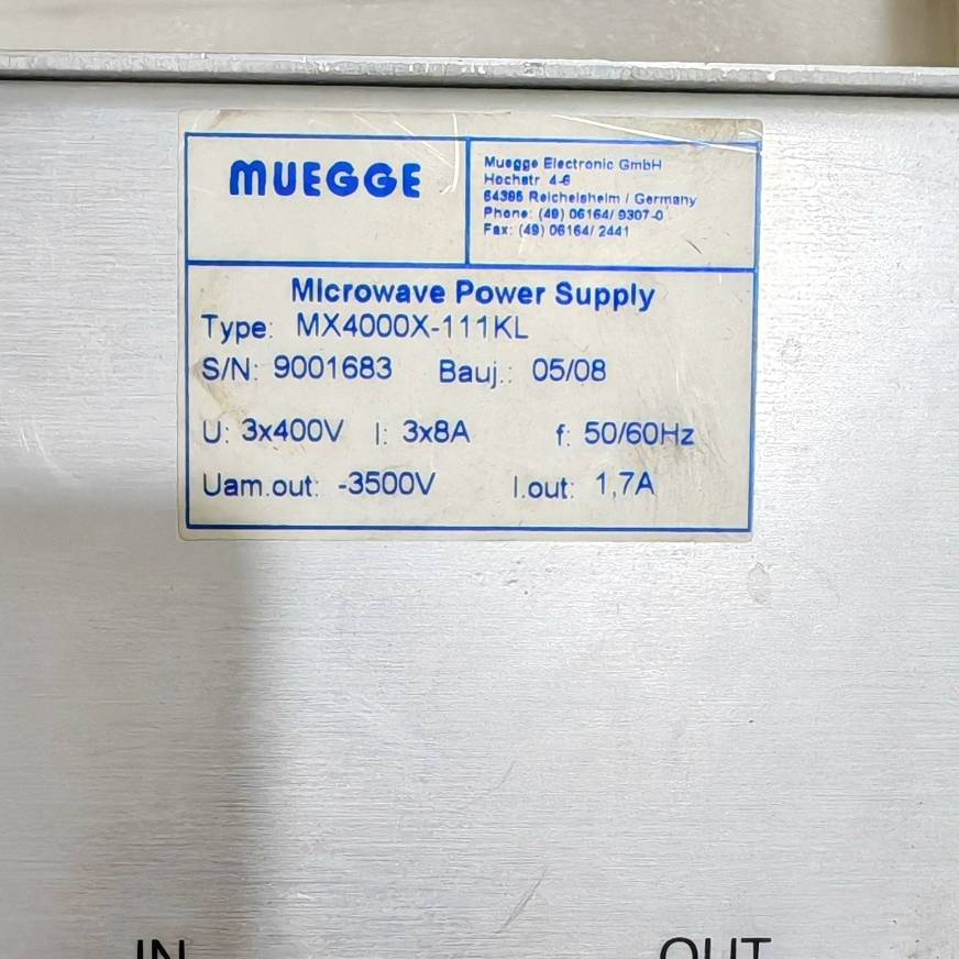 询价购-德国MUEGGE牧歌MX4000X-111KL微波电源，05