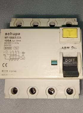 询价购-德国schupa漏电保护器NFI 100A/0.03A，二手